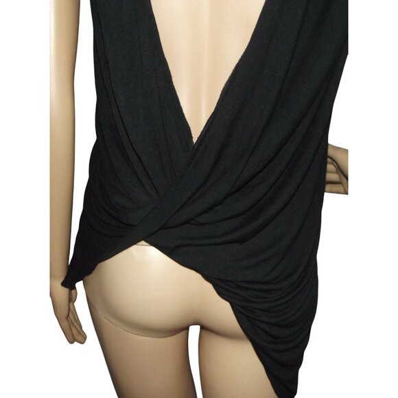 Express Tank Top XS Long One Eleven Black Soft Sexy twisted open back (0-2)shirt - Picture 7 of 10